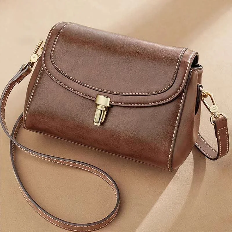 Brown women's leather handbag Brown women's leather handbag