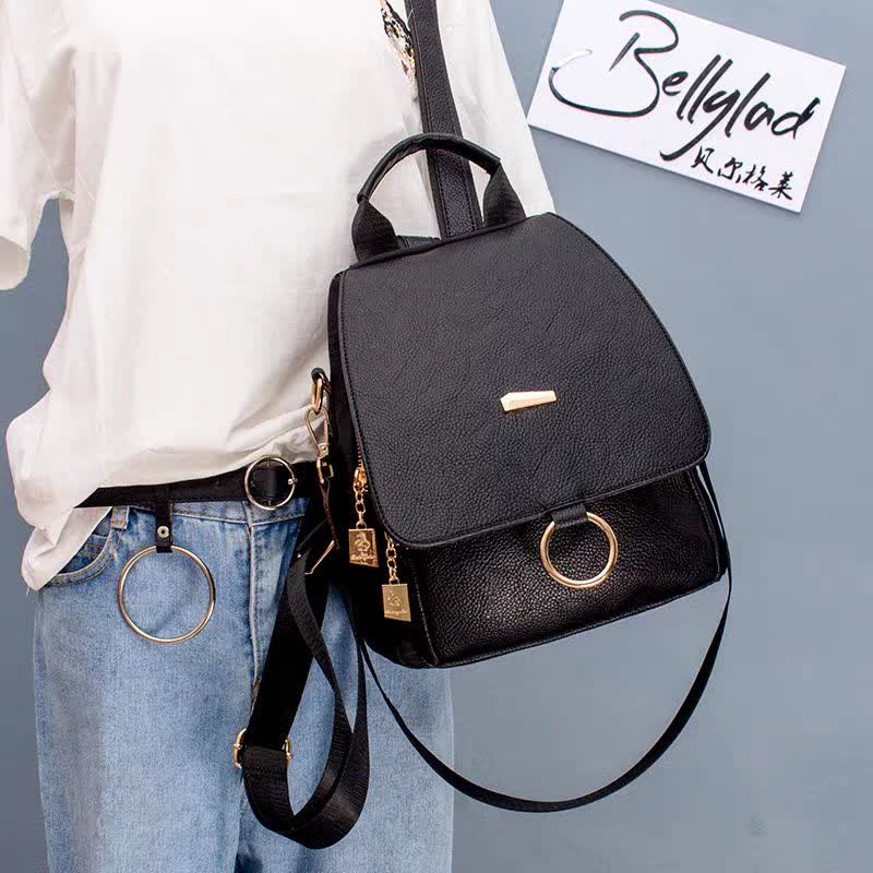 Black women's trendy backpack