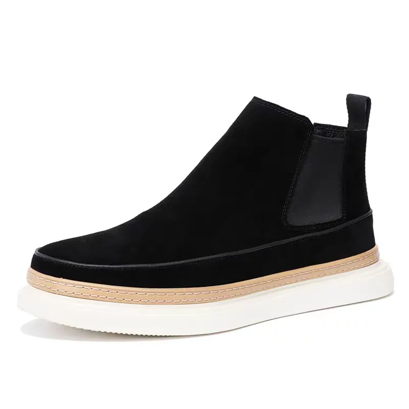 Men's Black Trendy Ankle Boot Model Black men's ankle boot trend