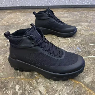 Imported men's black ankle boots