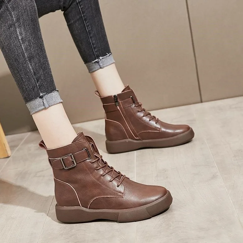 Brown women's trend ankle boots Trendy brown women's ankle boots