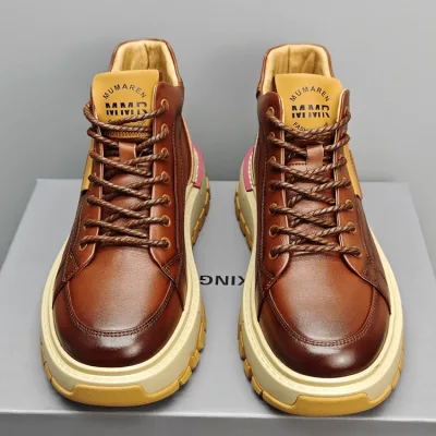 Men's Trend Leather Ankle Boots Purchase