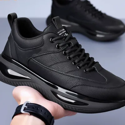 Price of genuine men's leather platform sneakers