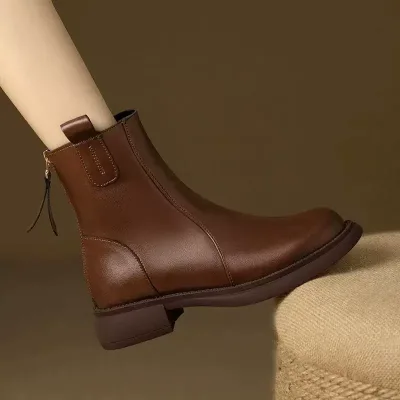 Buying imported semi-boot brown shoes