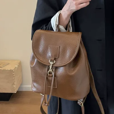 Stylish foreign brown backpack purchase