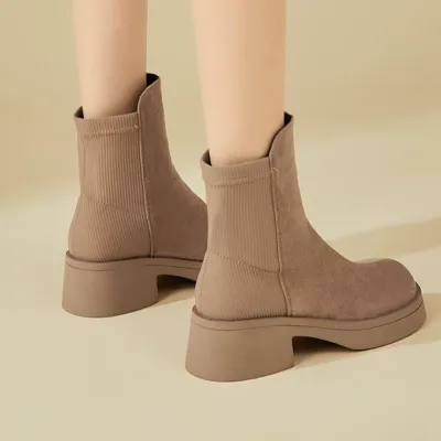 مدل نیم بوت چرم زنانه خاص مد سال