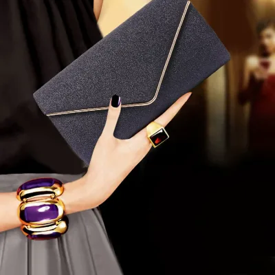New fashionable women's black evening bag model photo for the year