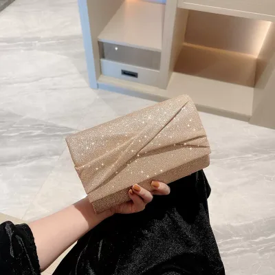 Imported gold women's evening bag photo