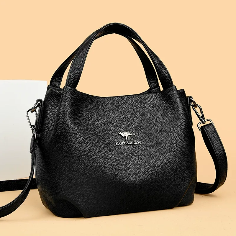 Imported black women's handbag and shoulder bag Imported black women's handbag and shoulder bag