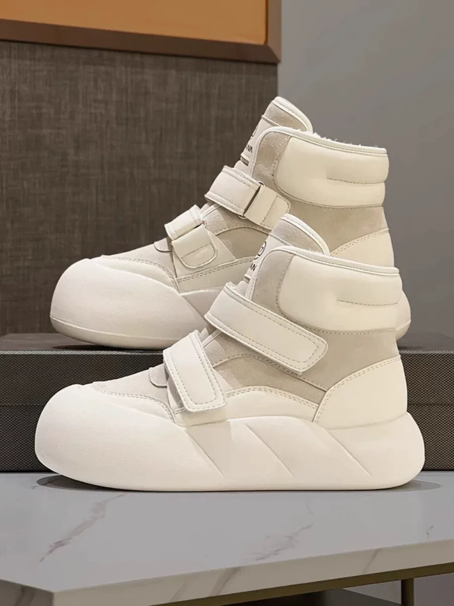 Women's Genuine Leather Cream Ankle Boots with Adhesive Women's genuine beige slip-on leather ankle boots purchase