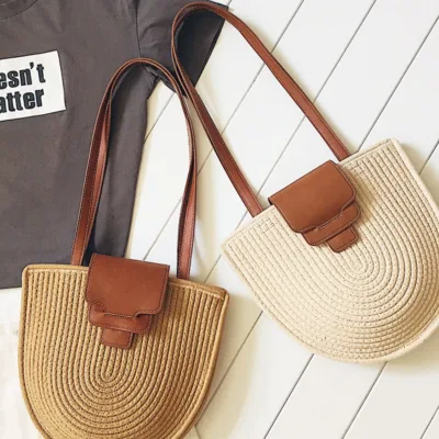 Trendy women's canvas shoulder bag purchase