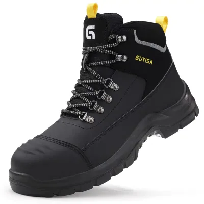 Imported men's safety black shoes