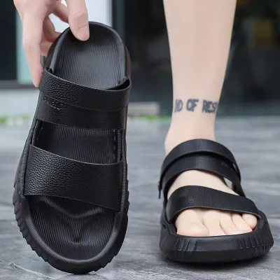 Imported men's black summer shoe model photo