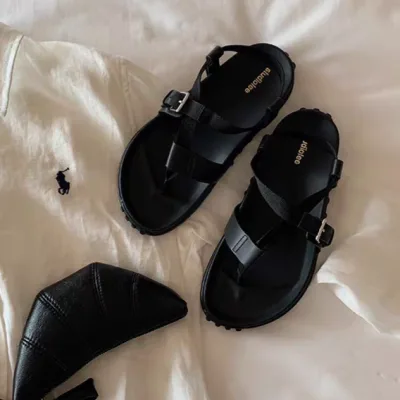 Photo of an original black women's summer shoe model