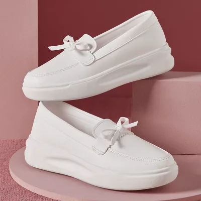 خرید کفش طبی سفید پاپیونی زنانه اورجینال