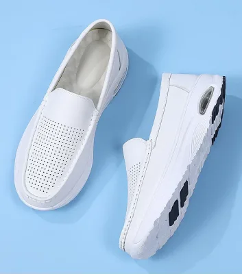 Price of genuine white leather orthopedic women's shoes, lightweight and original