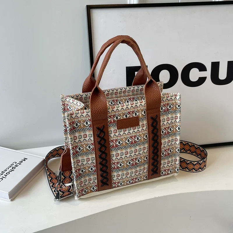 Price of women's casual and shoulder jute handbags trending internationally Price of women's cotton tote and shoulder bags - foreign trend