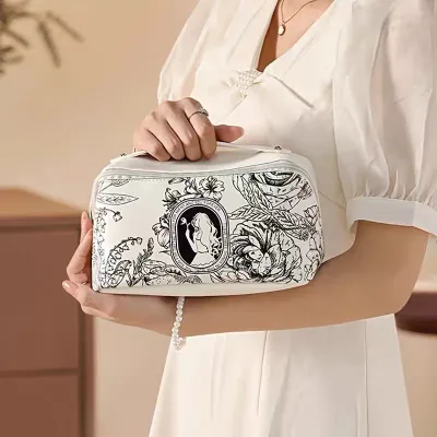 Price of a white and patterned women's foreign makeup bag