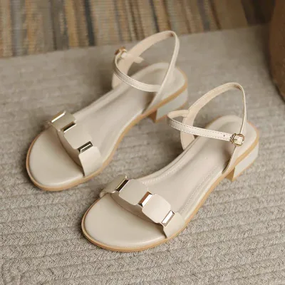 Original beige summer shoes for girls and women