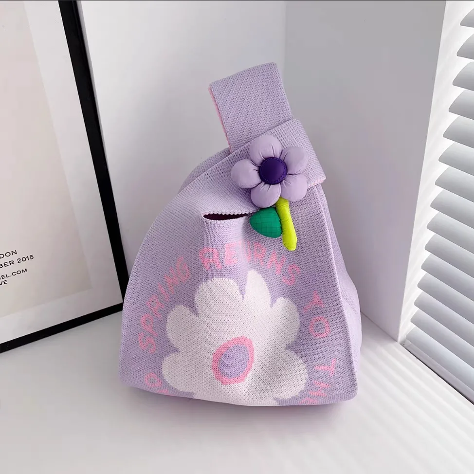 Price of the girl’s and women's original purple knitted handbag. Price of the beige knitted handbag for girls and women, original