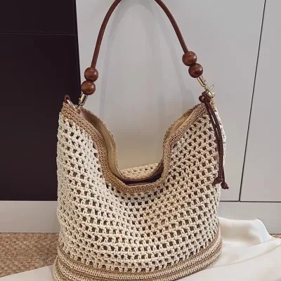 Price of imported women's and girls' woven pattern canvas shoulder bag