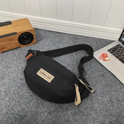 Price of genuine men's and women's black crossbody bag