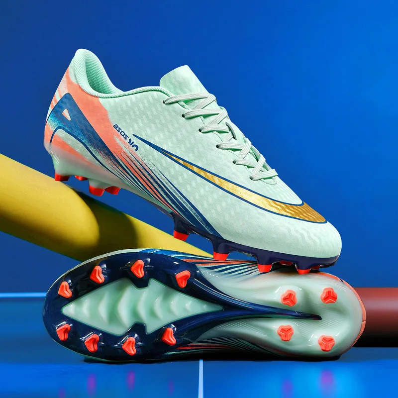 Blue leather women's and men's football shoes photo, ModSal Blue leather women's and men's football shoes photo, MadSal