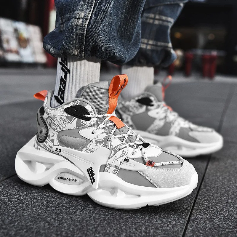 Price of men's and boys' genuine high-sole sneakers Price of genuine men's and boys' platform sneakers