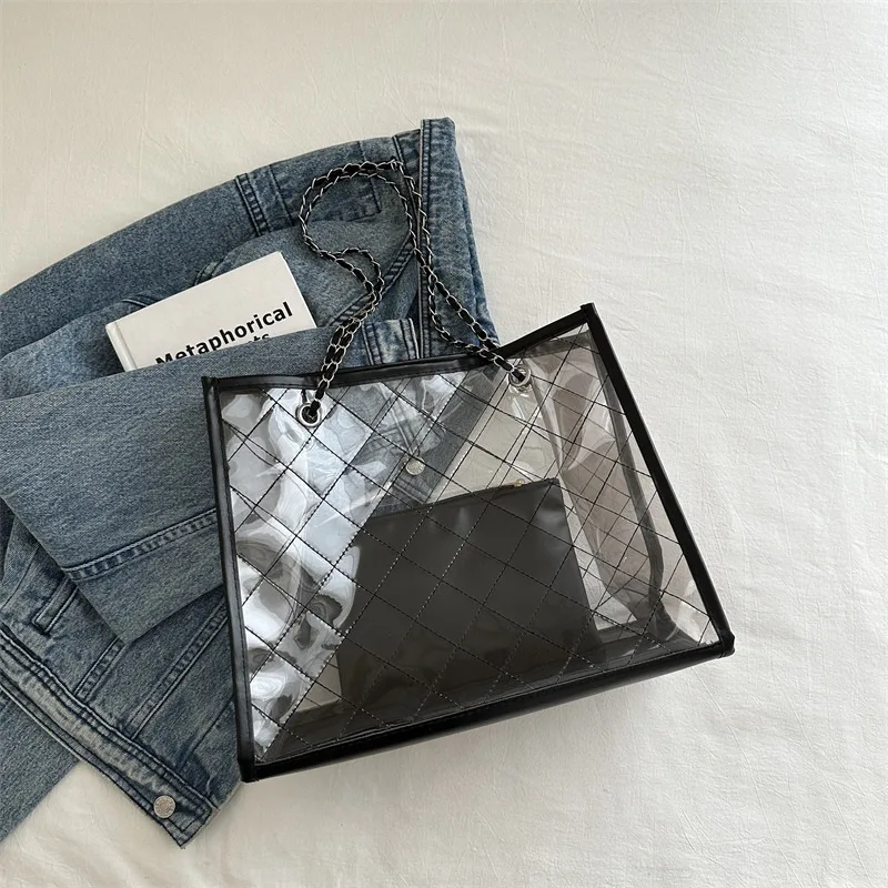 Affordable black shoulder plastic bag for girls and women Affordable black shoulder plastic bag for girls and women