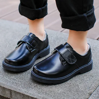 Buy genuine black leather formal shoes for boys