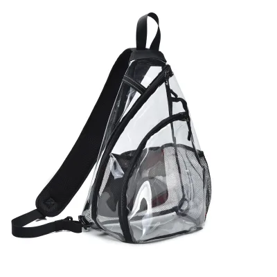 Original black PVC crossbody bag for women and girls