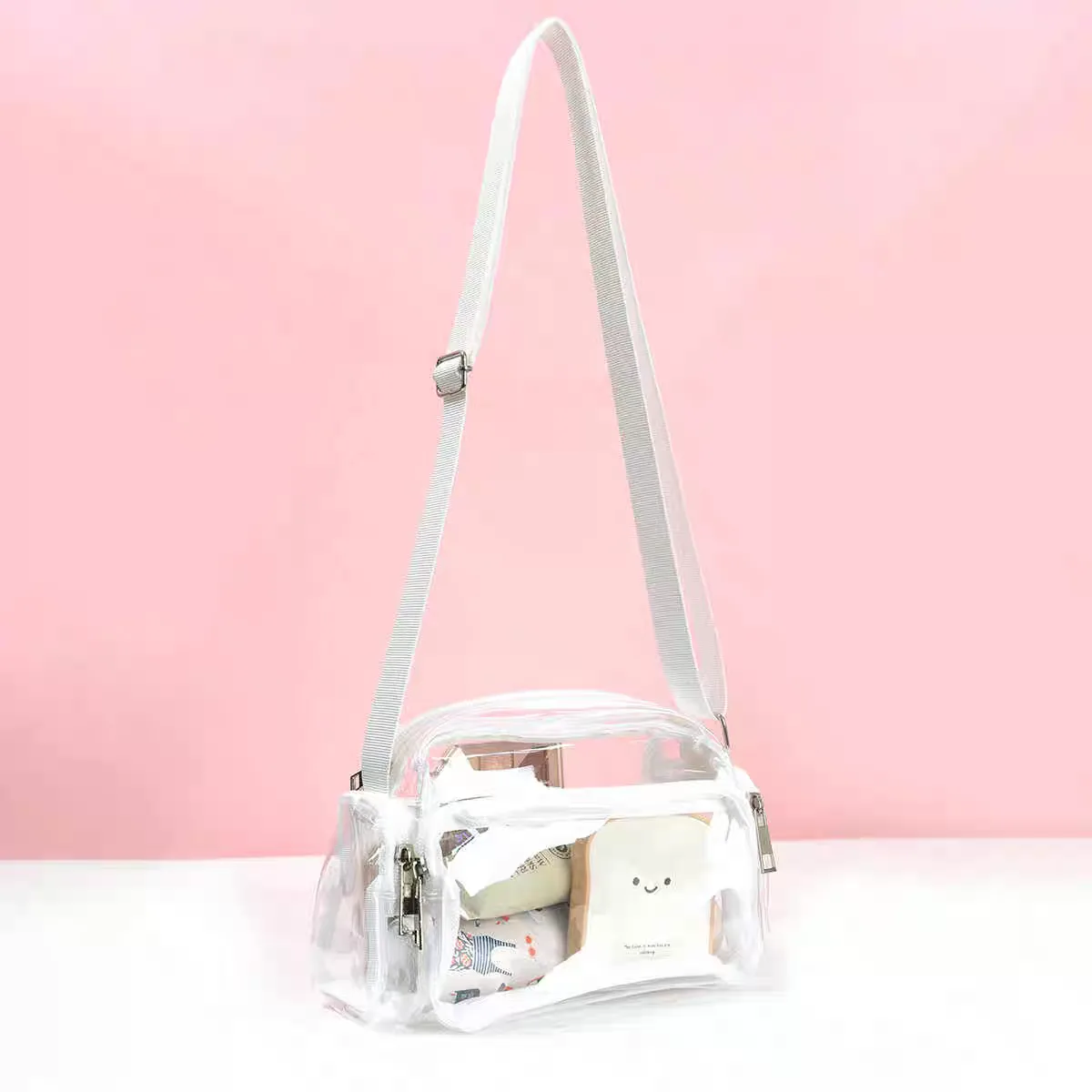 Price of genuine white PVC shoulder bag with adjustable strap for women and girls Price of genuine white PVC shoulder bag with adjustable strap for women and girls