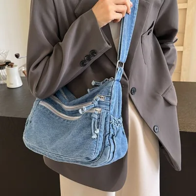 Affordable Women's and Girls' Blue Shoulder Bag